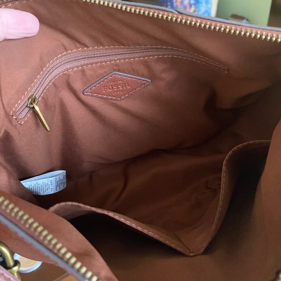 Fossil Jolie Brown Leather Crossbody Bag - Picture 4 of 10